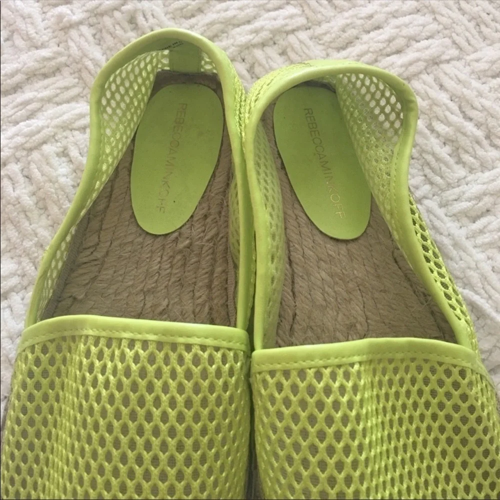 Rebecca Minkoff Ginny Espadrille Neon Flat 8.5